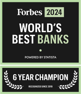 2024 Forbes World’s Best Banks logo.
