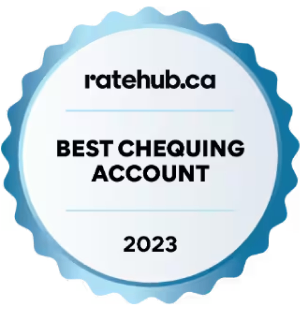 Ratehub.ca Best Chequing Account 2023 logo.
