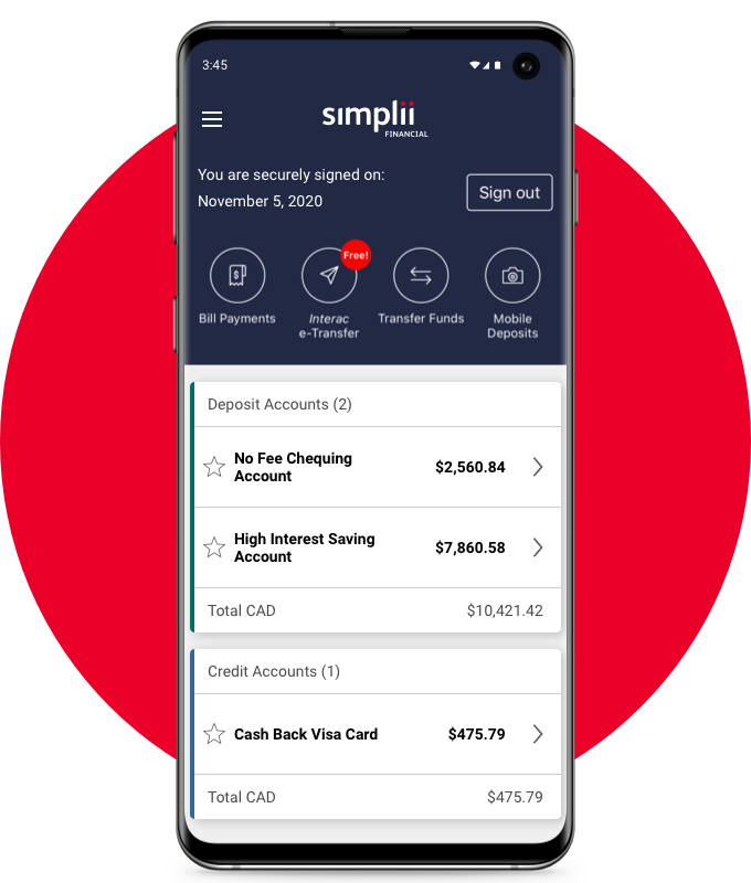 No Fee Mobile And Online Banking Simplii Financial